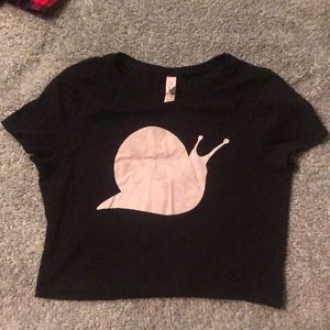 Snails Cropped Tshirt Rave